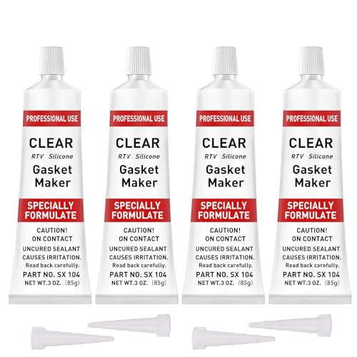 1DFAUL RTV Silicone Gasket Maker, High Temp Silicone Resist Oil, Clear,340g - color: Transparent, size: 340g