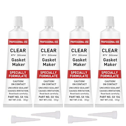 1DFAUL RTV Silicone Gasket Maker, High Temp Silicone Resist Oil, Clear,340g - color: Transparent, size: 340g