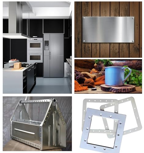 304 Stainless Steel Sheet - 6in x 6in x 0.04in, Stainless Steel Sheet Metal, 3 PCS Stainless Steel Sheets