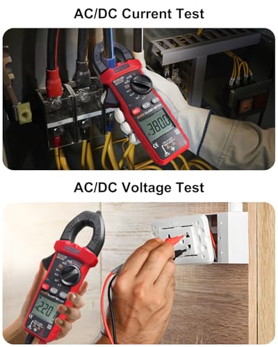 Digital Clamp Meter, Multimeter TRMS 6000 Counts Amp Volt Meter Auto-ranging Measures AC/DC Voltage, AC/DC Current Capacitance NCV Frequency Live Wire Resistance Diode Temperature Continuity MY2610D