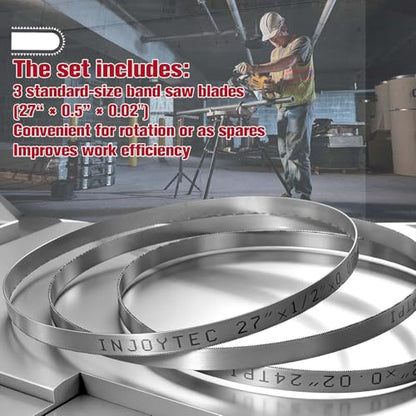 27 Inch Bandsaw Blades 24 TPI Sub-Compact Portable Band Saw Blades - size: 24T