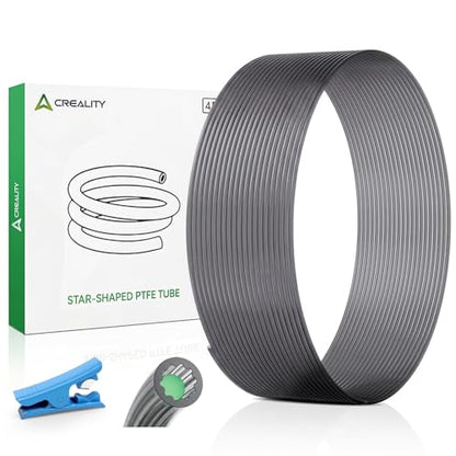 Creality PTFE Teflon Tube 4M, Upgrade Low-Resistance Star-Shaped Inner Channel Design Reduces Resistance by 30%, Support 260°C High Temperatures Printing, Precision Performance in Multicolor Printing - style: 4M