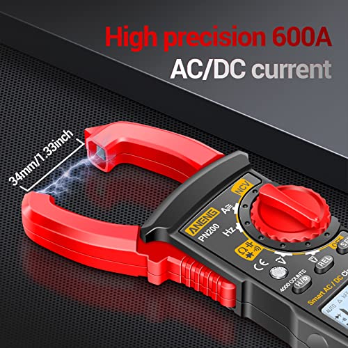 ANENG Digital Clamp Meter,Multimeter Tester,600A AC/DC Current,Voltage,NCV - style: 4000 Counts AC/DC Current