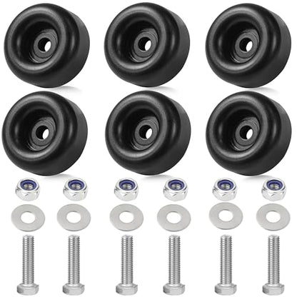 6-Pack Extreme Heavy Duty Rubber Foot Pads, 2.5 Inches Vibration Dampeners