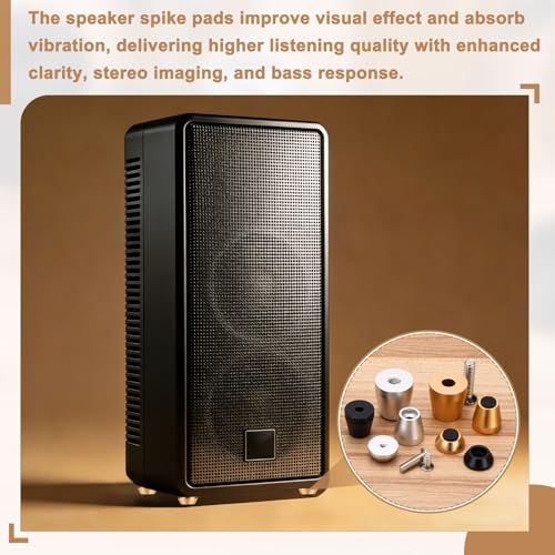 MECCANIXITY 4pcs Speaker Isolation Pad Feet 15x7mm Shockproof Gold - color: Gold, size: 15x7mm