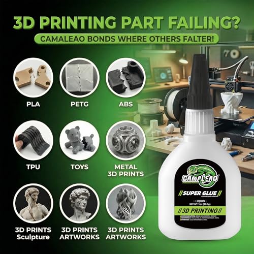 3D Printing Super CA Glue 1oz +1g Kit for PLA ABS PETG TPU - style: 3D Printing Glue