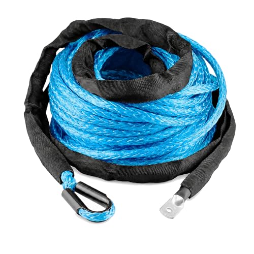 Ucreative 3/8" x 92' Synthetic Winch Rope Blue - color: Blue, size: 3/8 Inch x 92 Feet