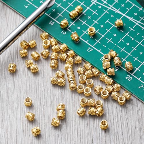 Yaocom 300 Pcs M2 Threaded Inserts M2 x D3 x L3 Heat Set Inserts - size: M2 X D3 X L3