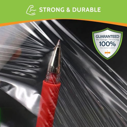 PSBM 18 Rolls 3 Inch x 1000 Feet 50 Gauge Mini Stretch Film/Wrap with Plastic Handle, Industrial Strength Clear Shrink/Plastic Wrap for Moving, Packing, Shipping, Bundling & Storage - size: 3 Inch, style: 18 Rolls