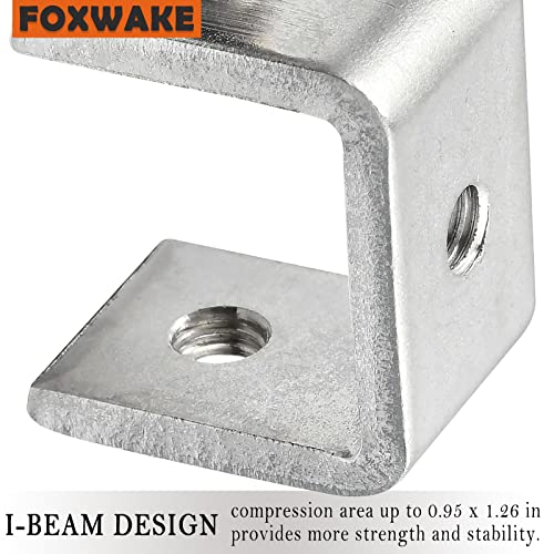 Stainless Steel C Clamps Mini 1 Inch for Mounting, Heavy Duty Metal U Clamps for Metal Working, Small Desk Clamp with Stable Wide Jaw Opening & Protective Pads/I-Beam Design (10pcs) - color: 1 3/16 In-10pcs-30mm