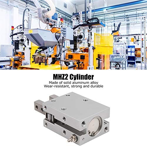 MHC2 Air Cylinder, M5 x 0.5 Single Double Acting Pneumatic Air Cylinder Non Contact Magnetic Switch 20/25/32mm Bore(MHC2-25D)