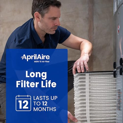 AprilAire 813 Replacement Filter for AprilAire Whole House Air Purifier 2025FG - MERV 13, Healthy Home Allergy, 20x25x4 Air Filter (Pack of 1) - style: Healthy Air 13