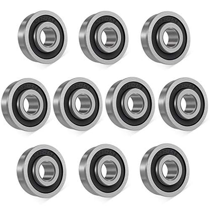 10Pcs Flanged Ball Bearings ID 5/8" x OD 1-3/8" for Lawn Mower, Wheelbarrows, Carts & Hand Trucks Wheel Hub, Alternative to Snapper, JD, MTD, Marathon AYP Etc, Deep Groove Ball Bearing - size: ID 5/8" x OD 1-3/8"