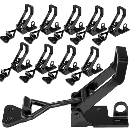 10Pack Heavy Duty Toggle Clamp Latch 4003 Style Pull Clamp Black for Smoker - size: 10Pack