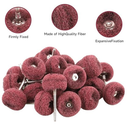 100 PCS Abrasive Buffing Wheel, 1 Inch Polishing Kit 240 Grit - style: Red 240 Grit 100pcs