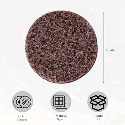 25-Pack 2" Medium Surface Conditioning Sanding Discs