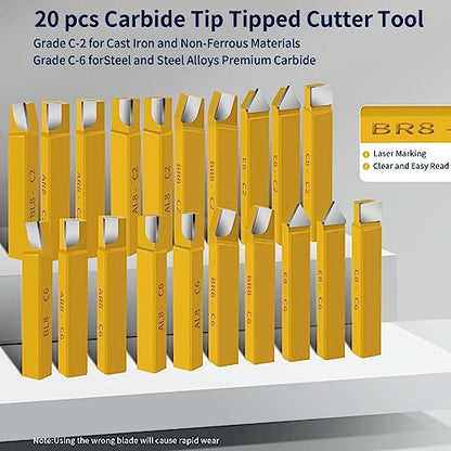 20 pc 3/8"Carbide Tip Tipped Cutter Tool