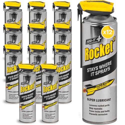 Multi-Purpose Lubricant Spray, 15.2 Fl Oz (Pack of 12) – Penetrating Oil & Anti-Corrosion Spray for Rusted Bolts, Tools, Bikes & Garden Equipment, Water-Resistant Protective Coating - size: 15 fl oz (Pack of 12)