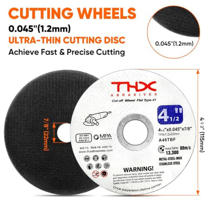 THX 4 1/2 Inch Cut Off Wheel,Long-Lasting Thin Cutting Wheel,30 Pack - size: 4-1/2" x 0.045" x 7/8"
