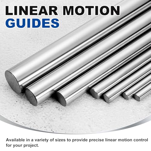 MECCANIXITY Linear Motion Rods, 2Pcs 6mm x 350mm(0.24" x 13.78") Solid Case Hardened Chrome Plated Linear Rail Rod Shaft Guide for CNC DIY Crafts 3D Printer Model Car Airplane - size: 6mm x 350mm