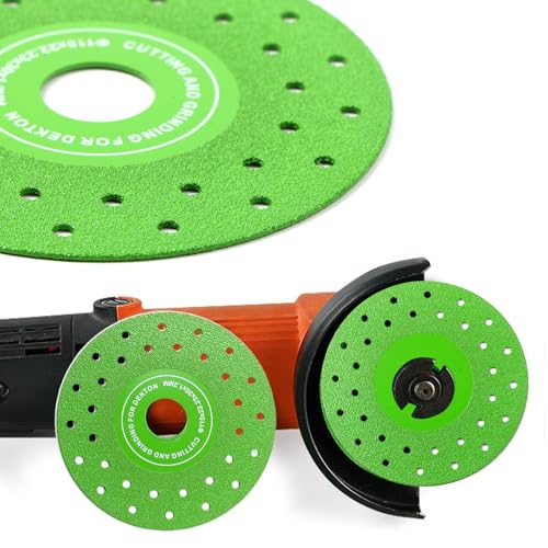 3PCS 4.5" Ultra Thin Diamond Grinding Discs Air Brazed Cutting Blades for Ceramic/Glass/Marble/Granite Angle Grinder Saw Blade Set (3)