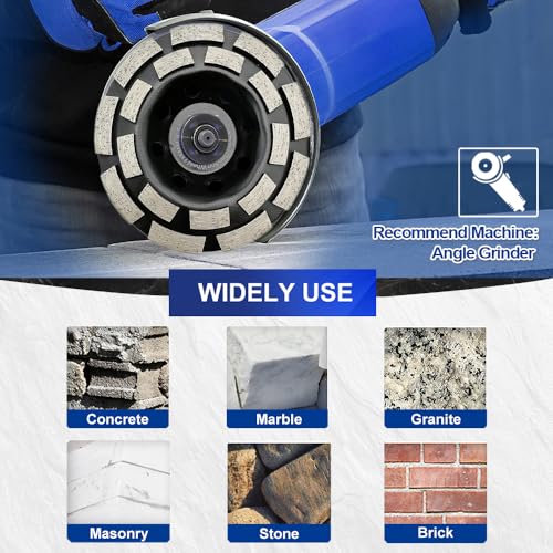 SHDIATOOL 4-1/2 Inch Diamond Concrete Grinding Cup Wheel for Angle Grinder - size: 4.5 Inch, style: Double Rows