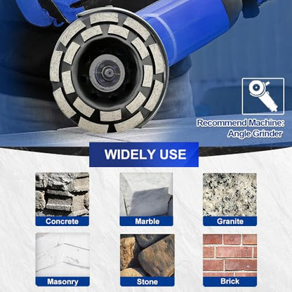 SHDIATOOL 4-1/2 Inch Diamond Concrete Grinding Cup Wheel for Angle Grinder - size: 4.5 Inch, style: Double Rows