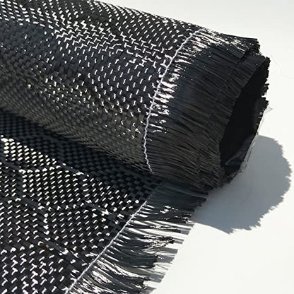 (5 ft - 10 ft Rolls) KARBXON - 1 Meter Wide (39.8 in) - Carbon Fiber - Beehive Weave Fabric - Black - 3K - 240g/meter - Advanced Tech Fiber Cloth Fabric - Wide Hemmed Fabric for Repair, DIY Projects