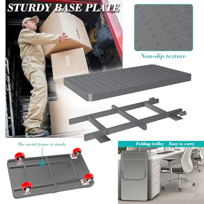 Platform Truck Foldable Flatbed Cart 24'' x 48'' Heavy Duty Push Cart Dolly - size: 48"x24"
