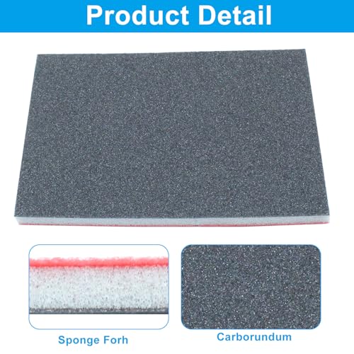 320 Grit Sanding Sponge, 4" x 3", 20Pcs - style: 320 Grit