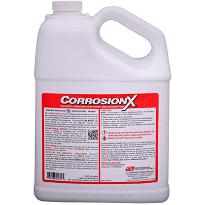 CorrosionX Rust Inhibitor, Industrial-Strength Dielectric Corrosion Prevention, Lubricant & Penetrant for Marine, Automotive, Electronics & RV Use, Protects Bolts, Cables, Engines, Parts, 1 Gallon - size: 1 Gallon