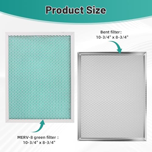 2Pcs 10-3/4" x 8-3/4" Washable Filter Kit Replace for SV66133 MERV-8