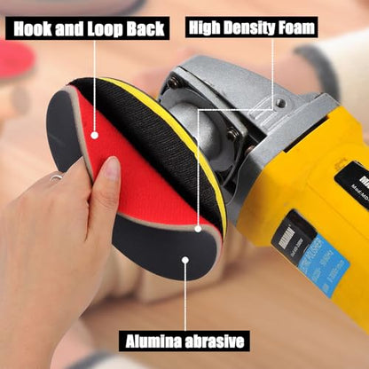 MAXMAN Foam Sanding Pads12pcs, 6" Sanding Sponge Set, 2000Grit for Auto - size: 6 inch, style: 2000 Grit