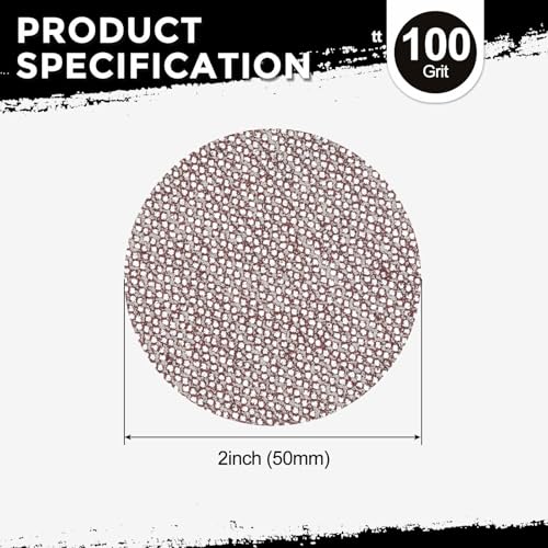 3Pcs Grid Sanding Discs 2In 100Grit Hook and Loop Sandpapers - size: 2 Inch(100 Grit)