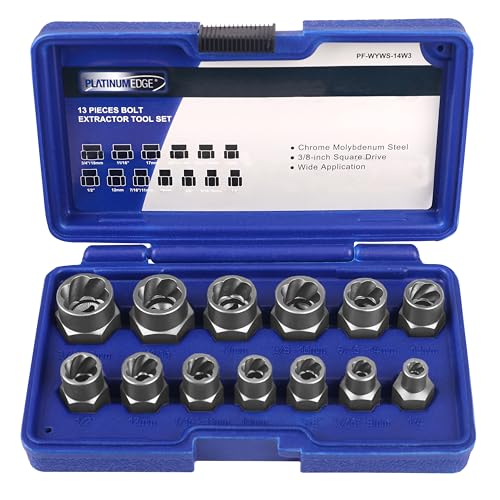PLATINUMEDGE 13 Pieces Impact Bolt & Nut Remover Set