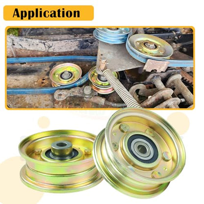 2 Pack 756-04224 Flat Idler Pulley Cub Cadet LT1050 LT1042 Tractors - color: L09 2x756-0981