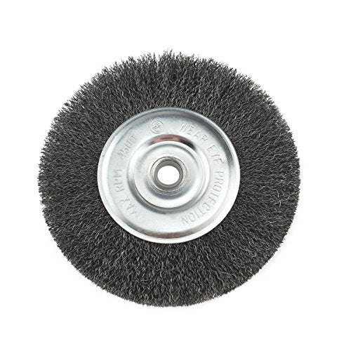 IVY Classic 39057 6-Inch x 5/8 - 1/2-Inch Arbor, Carbon Steel Crimped Bench Wire Wheel - 0.008-Inch Fine, 1/Card - size: 6" Crimped Fine