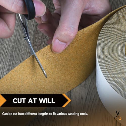 Shinboc Sandpaper Roll 600 Grit, Hook ＆ Loop Sand Paper 2-3/4 Inch x 13 Yd - size: 600 Grit, style: Hook and Loop