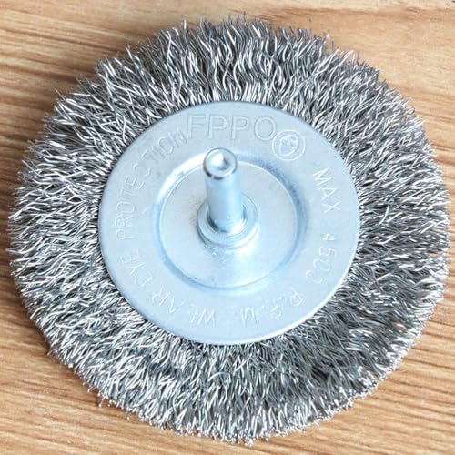 FPPO 20PCS 3 Inch Stainless Steel Wire Wheel Brushes Kit for Drill with 1/4-Inch Shank,Wire Wheels for Power-Operated Grinders