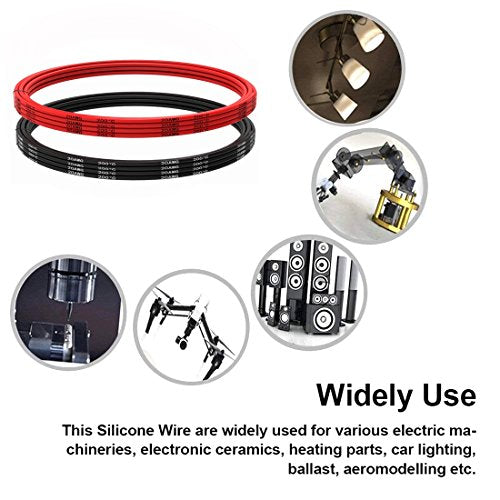 TUOFENG 20 AWG Silicone Wire Kit - 20ft - size: 20 awg 2 colors each 10ft