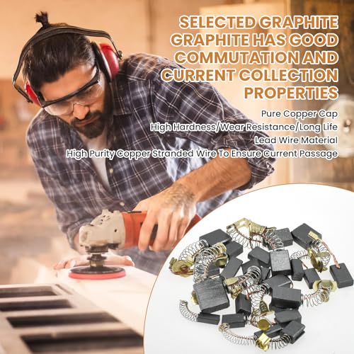72Pcs 24 Different Sizes Electric Motor Carbon Brushes Set