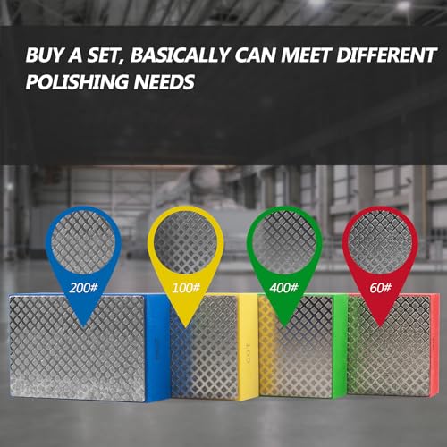 1Pcs Diamond Hand Polishing Pads, 100# (Grid) - style: Grid-1Pcs-100#