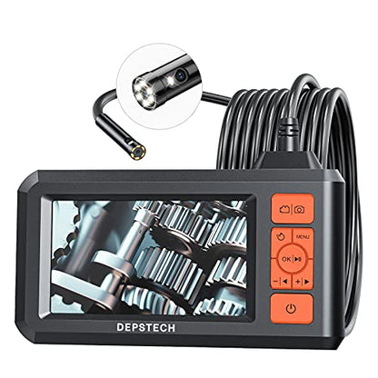 DEPSTECH Endoscope Camera with Light, Dual Lens Inspection Borescope 16.5FT - color: Orange