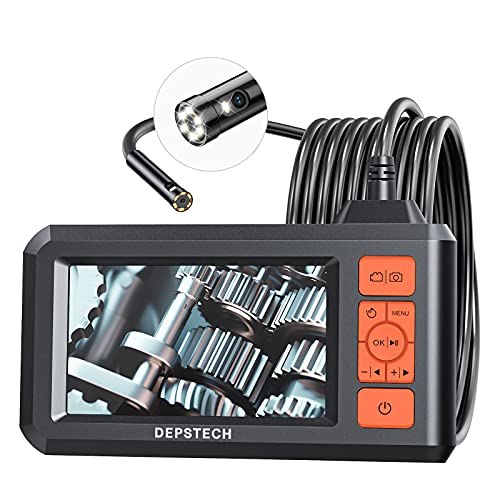 DEPSTECH Endoscope Camera with Light, Dual Lens Inspection Borescope 16.5FT - color: Orange