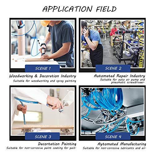 Beduan 6mm x 4mm Yellow Pneumatic Tubing Pipe PU Polyurethane Air Compressor Tubing Hose Pipe Line Fluid Transfer 39.4ft 12 Meter - color: *Yellow, size: 6mmx4mm-12m