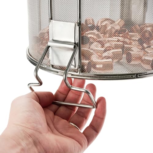 Dip N’ Drain – Stainless Steel Part Cleaning Strainer Basket for 5-Gallon Buckets (Bucket Included) | 1/32″ Mesh, Swing Handle, Perfect for Mechanics, Auto Parts, Garage, Shop & Home Workshop Cleaning - size: 5 Gal. 1/32" Mesh - Bucket