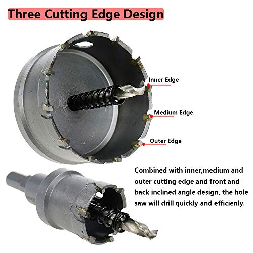 27mm/1.063" Cutting Dia Carbide Hole Cutter Hole Saw Drill Bit Heavy Duty for Stainless Steel - size: 1-1/16"/27mm