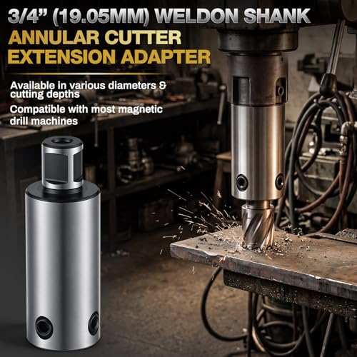 Annular Cutter Extension 3‘’/75mm for 3/4" Weldon Shank - size: 3‘’/75mm