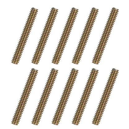 uxcell 10pcs Fully Threaded Rods 1/4x1-3/4 All Thread Studs Long Threaded Screw Carbon Steel for Furniture Garden Railing Mounting Assembly Fastening Frame Connection Colorful Zinc - size: 1/4x1-3/4"
