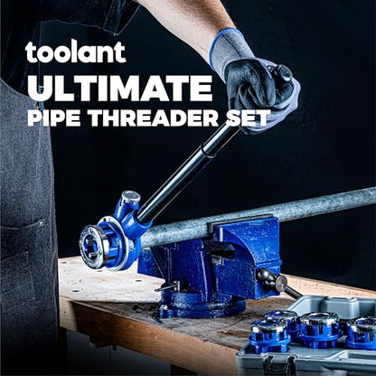 toolant Ratchet Pipe Threader Kit, NPT 1/2"-1", 3-Piece - size: 1/2"- 1" (3pcs)